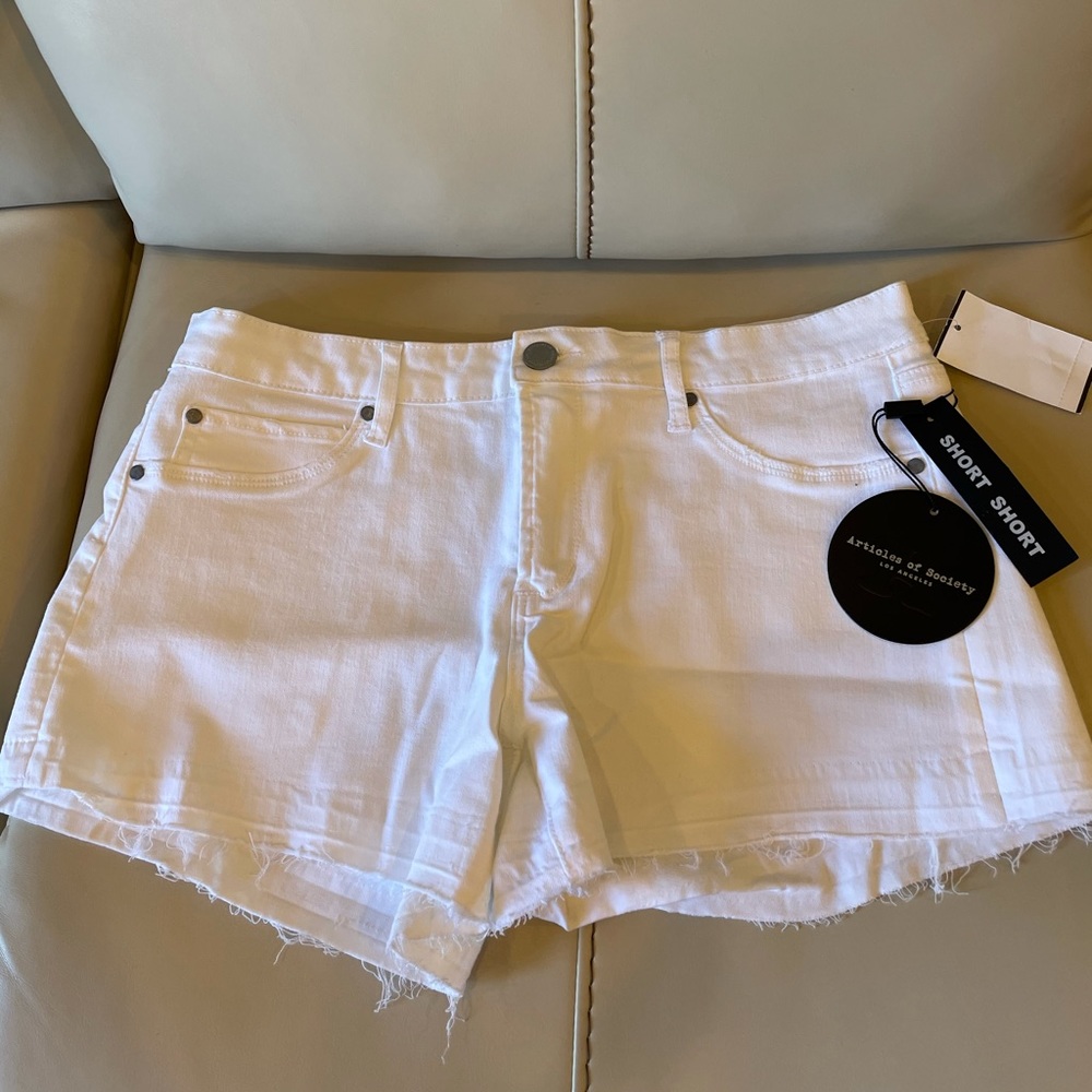 White Denim Shorts